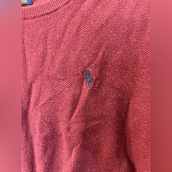 Polo Ralph Lauren Men's Burgundy pullover size small - Picture 5 of 5